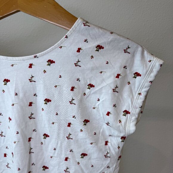 Wilfred Adela Backless Floral Tee • Espace Goji Berry • XS • Cottagecore Red - Picture 4 of 16
